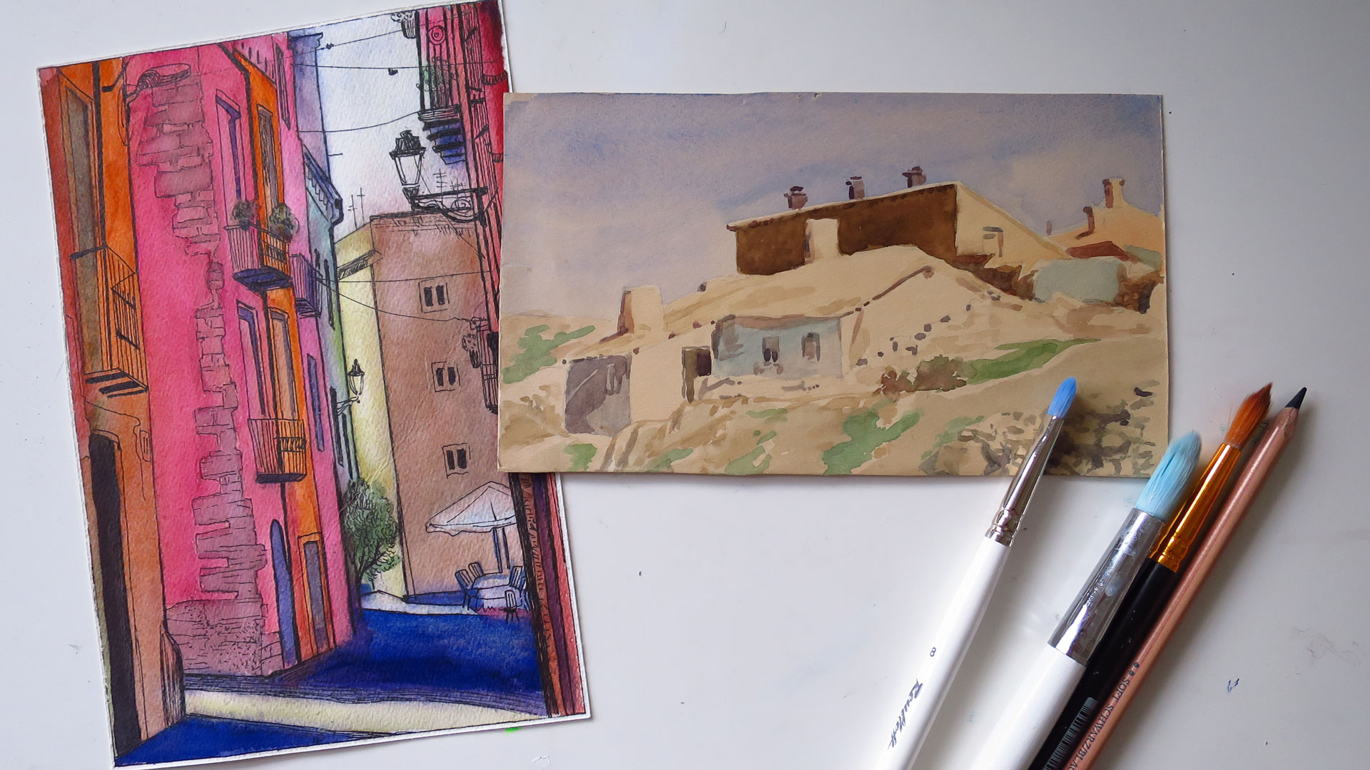 Итальянские улицы в акварели. Акварельная живопись_0.jpg